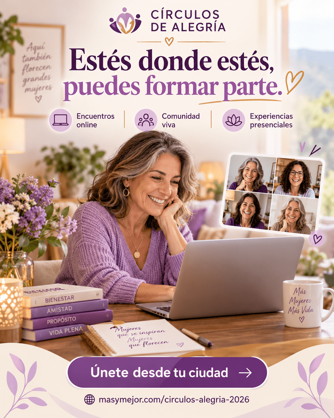 Estés donde estés, puedes formar parte. - Círculos de Alegría